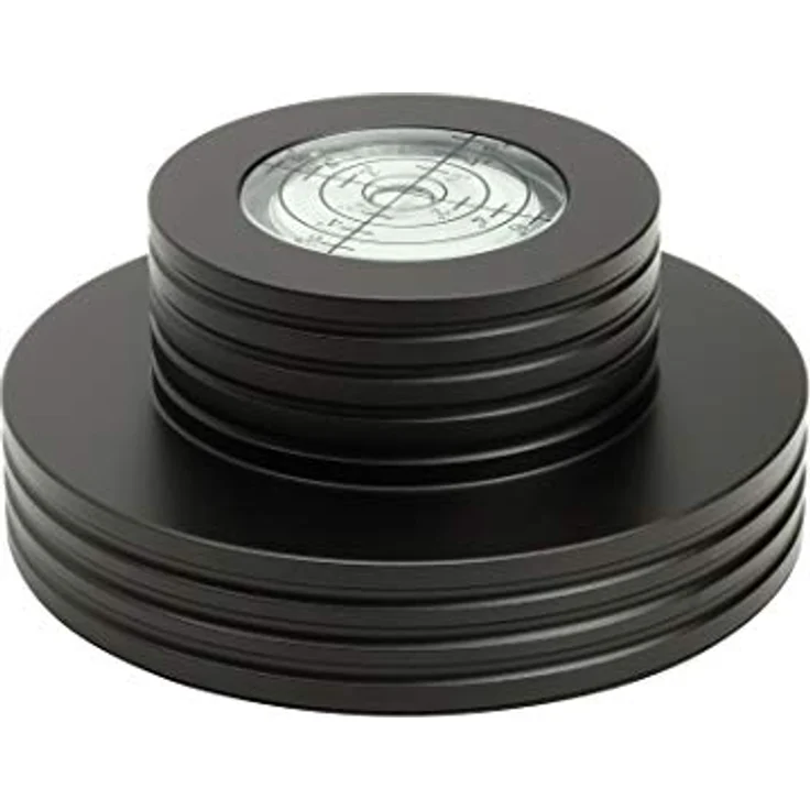 Dynavox Plattenspieler-Stabilizer PST300, Auflagegewicht mit Libelle aus Aluminium für Plattenspieler, Gewicht 300 g, Schwarz - Preisvergleich – Bild 1