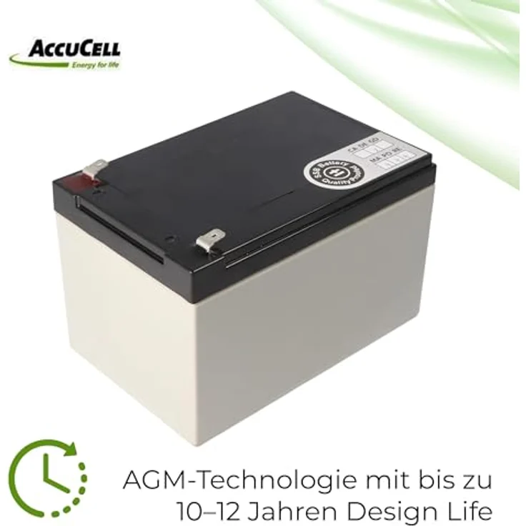 SSB SBL12-12L, 12V 12Ah Bleiakku AGM Blei Gel Akku, Longlife Design, 151 x 98 x 95 mm – Bild 5