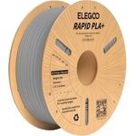 Elegoo Rapid PLA+ Filament (Gray) (1000 g), 3D Druckmaterial in Grau for High-Quality Prints