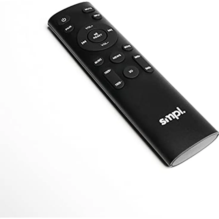 Smpl 30W Multimedia Soundbar, unterstützt Bluetooth, Koaxialeingang, Aux, USB und Fernbedienung, 76.2 cm - Schwarz – Bild 3