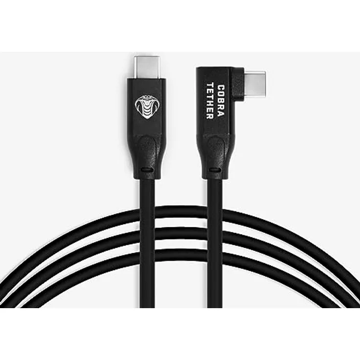 Cobra Tether CobraTether USB-C auf USB-C Kabel 90°, 5m, schwarz