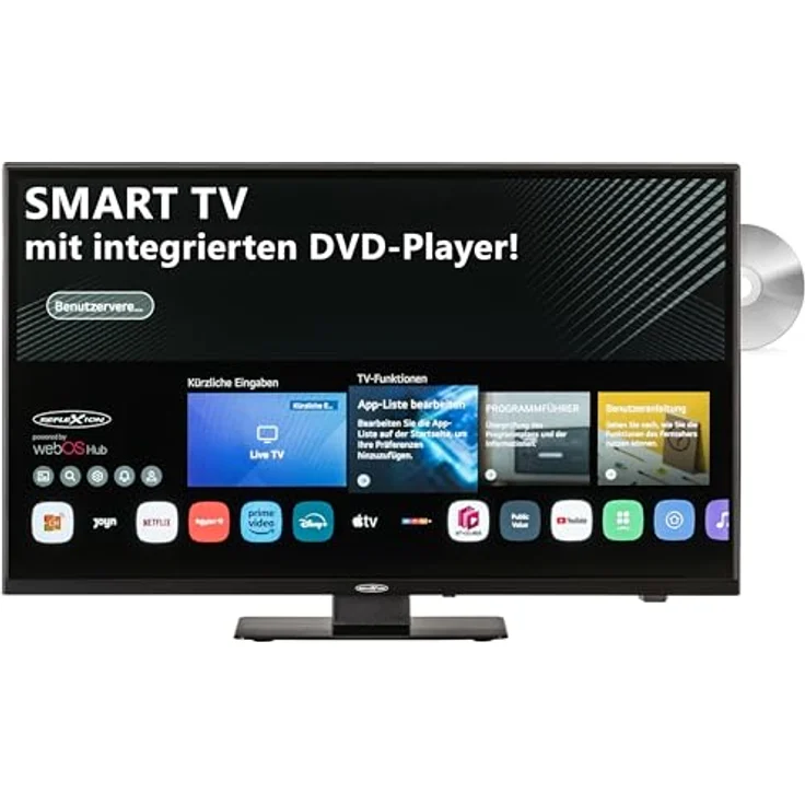 Reflexion LDDX19IBT Black, 19 Zoll Smart TV mit integriertem DVD-Player, geeignet für Caravan 12/24/230 Volt – Bild 4
