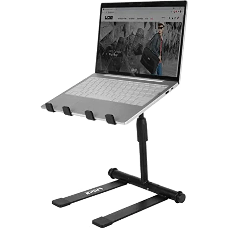 UDG Ultimate Height Adjustable Laptop Stand, höhenverstellbarer Laptopständer, schwarz – Bild 2
