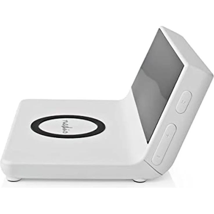 Nedis Wecker Kabelloses Ladegreät | Qi Zertifiziert | 5/7.5/10 / 15 W | USB-A Stecker | 2 Alarmzeiten | Snooze-Funktion – Bild 3