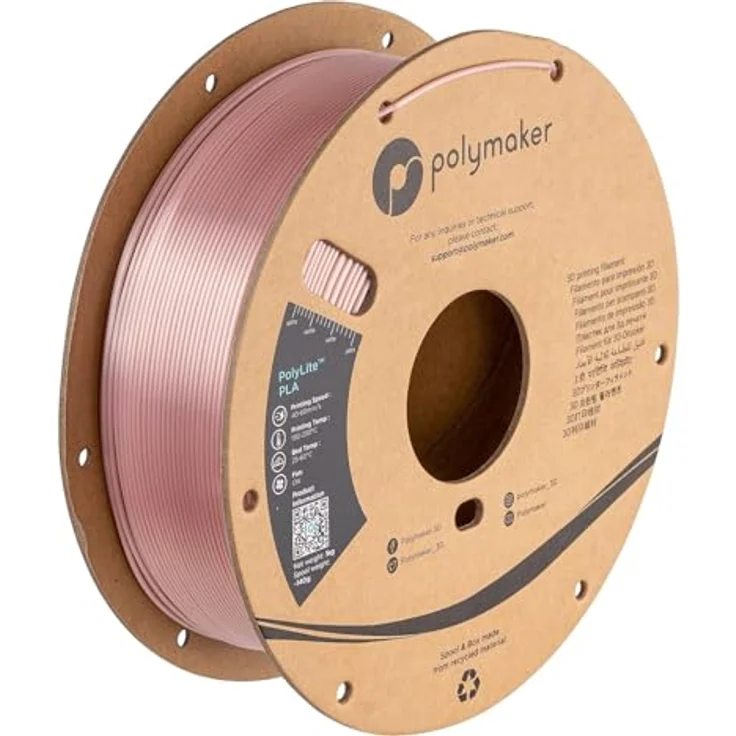 Polymaker PolyLite PLA - 1.75mm - 1kg - hochbelastbares 3D-Druckmaterial in Rose Gold – Bild 1