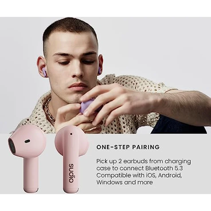 Sudio A1PNK True Wireless Stereo (TWS) Kopfhörer & Headset, Bluetooth, Pink – Bild 8