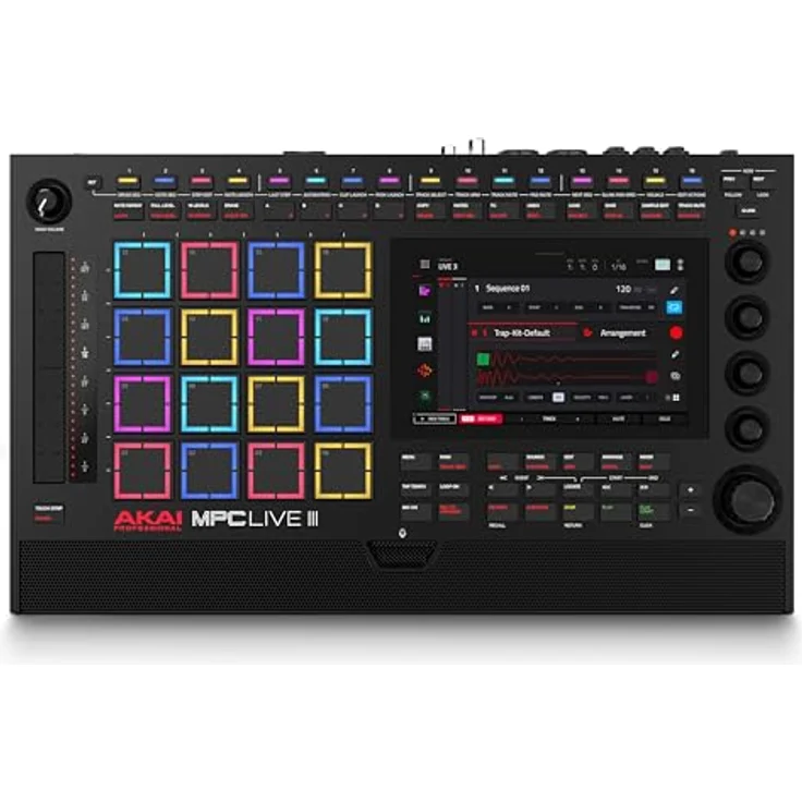 Akai Professional MPC Live III, tragbares Musikproduktions-Center mit 8-Kern-Prozessor, 8 GB RAM, 7" Multi-Touch-Display, integriertem Mikrofon und Stereo-Lautsprechern – Bild 1