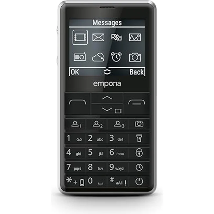 emporiaPRIME-LTE, Seniorenhandy 4G, Tastenhandy ohne Vertrag, 2,31-Zoll-Display, Schwarz – Bild 3
