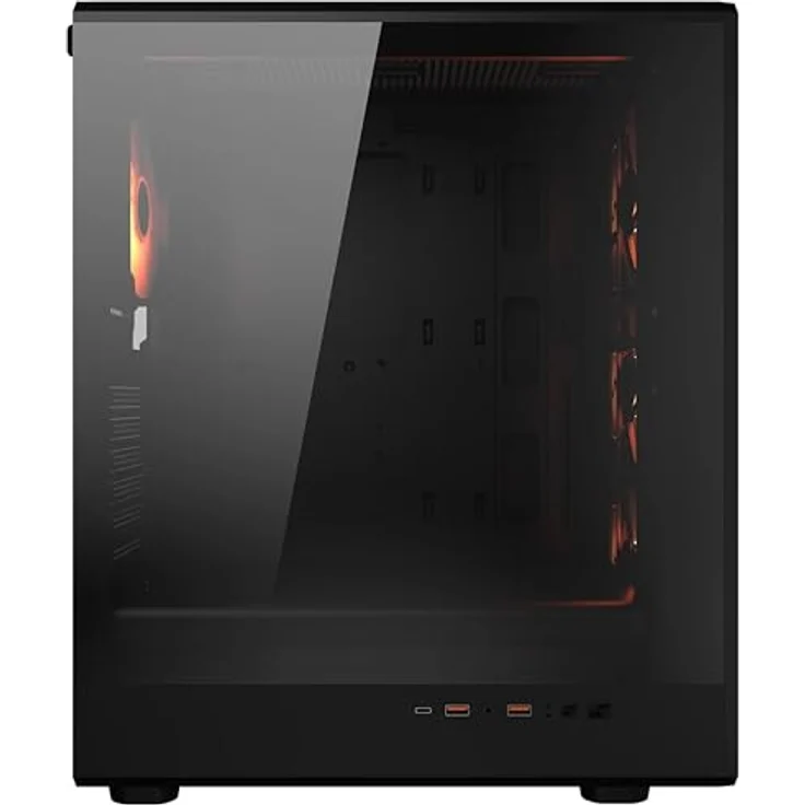 Cougar Midi-Tower Gehäuse Airface Pure PRO, ARGB, Schwarz, für ATX, mATX, Mini-ITX, mit 3 vorinstallierten 120 mm Lüftern und seitlichem Sichtfenster – Bild 3
