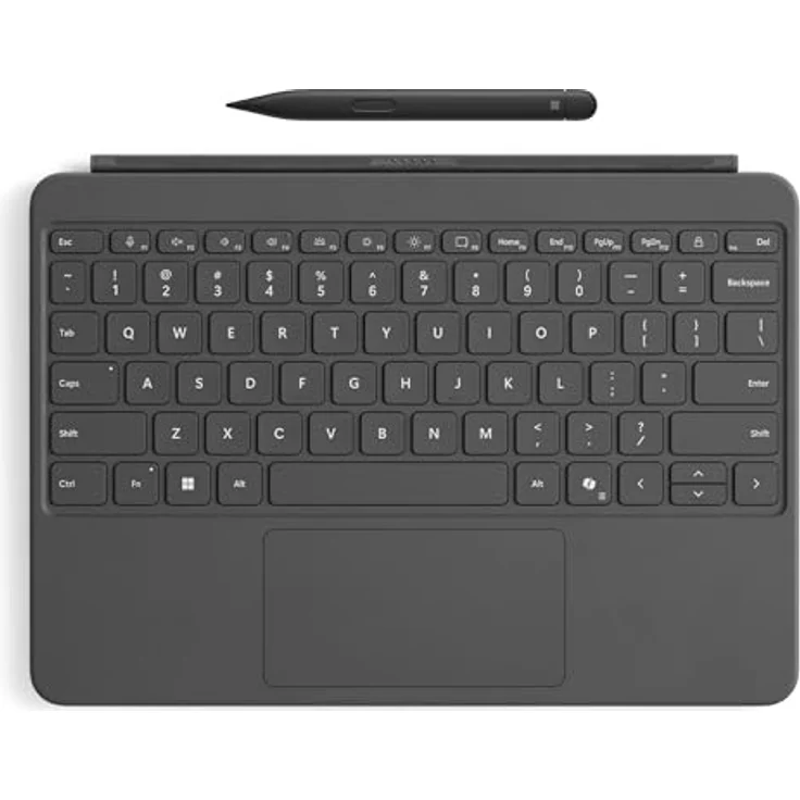 Microsoft Surface Pro 12-Zoll Tastatur mit Slim Pen für Business (DE, Docking), Grau, schlanke Bauweise und integrierter Stylus – Bild 3