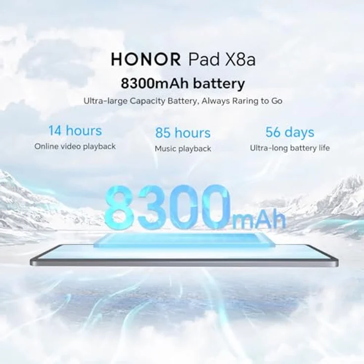 HONOR Pad X8a Tablet 128GB Gray - 8300mAh, 11 Zoll 90Hz Display, Qualcomm SD 680, Wi-Fi/Android 14 – Bild 4