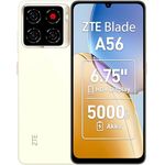 ZTE Blade A56 Smartphone, 6,75" HD+ Display (90 Hz), 4GB RAM, 64GB Speicher, 13MP KI-Kamera, Dual SIM, Android 13, Gold (2025 Modell)