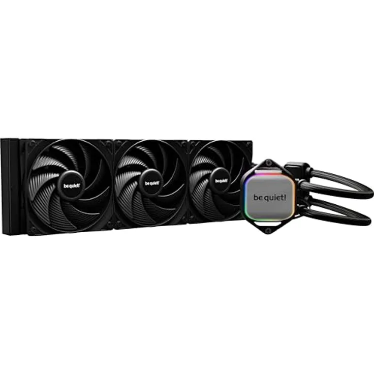 be quiet! Pure Loop 2 360mm All-in-One Wasserkühlung, 3x Pure Wings 3 PWM high-speed Lüfter, doppelt entkoppelte PWM-Pumpe mit ARGB, Schwarz