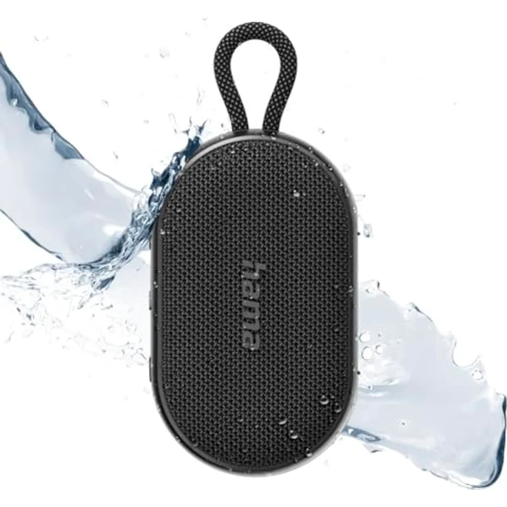 Hama Bluetooth Lautsprecher Buddy 3.0, 6W (wasserdicht IPX7, True Wireless Stereo, Hängeschlaufe, Freisprecheinrichtung) schwarz – Bild 5