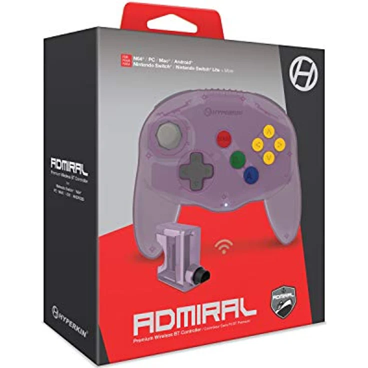 Hyperkin Admiral Premium (Purple), Wireless Controller für Nintendo 64 mit ergonomischem Design und doppelten Z-Tasten – Bild 2