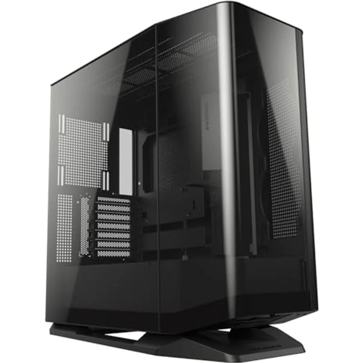 Cougar CGR-58M6B PC-Gehäuse, Mid-Tower mit gehärtetem Glas und innovativer Lüfterplatzierung, schwarz – Bild 1