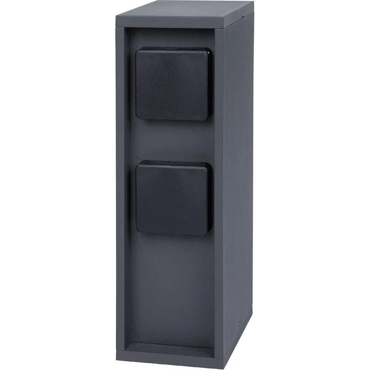 Die Bold GmbH Gartensteckdose Bold Pado, Außensteckdose aus rostfreiem Alu-Druckguss, IP44 Schutzklasse, 4 Steckdosenfächer – Bild 1