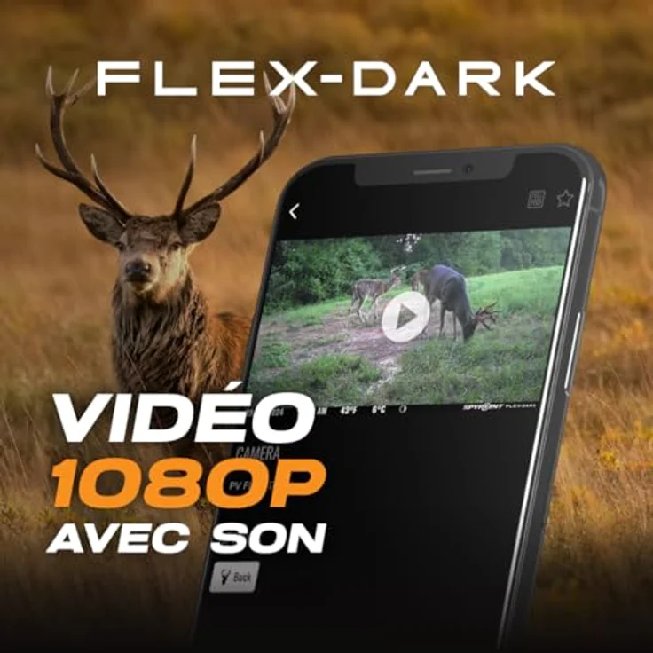 Spypoint FLEX-DARK, Wildkamera Twin Pack mit 40 MP Auflösung, 1080p Full HD Video und 30 m Reichweite – Bild 5