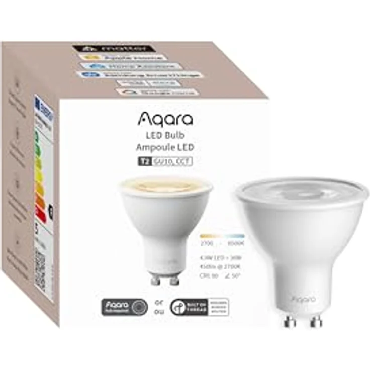 AQARA LB-L03E T2 GU10, Smarte LED Glühbirne RGB mit niedrigen Standby-Stromverbrauch und Smart-Home-Integration – Bild 1