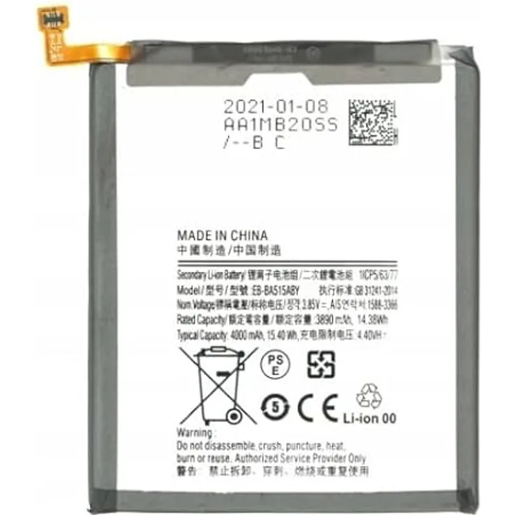 OTTO Akku für Samsung Galaxy A51 EB-BA515ABY, 4000mAh Li-Ionen, Originalbauweise, einfache Installation