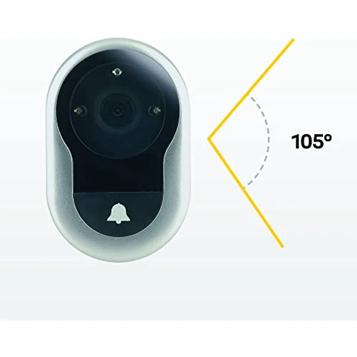 Yale DDV 500 - Digitaler Türspion, Silber, DDV 4500 mit Live-Ansicht und Nachtsicht – Bild 3