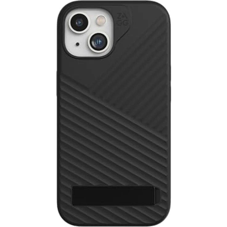 ZAGG Denali Snap iPhone 15 Hülle mit Ständer für Telefon – Fallschutz (5 m), zweilagige strukturierte Handyhülle für iPhone 15, rutschfestes Design, MagSafe Phone Case Schwarz – Bild 2