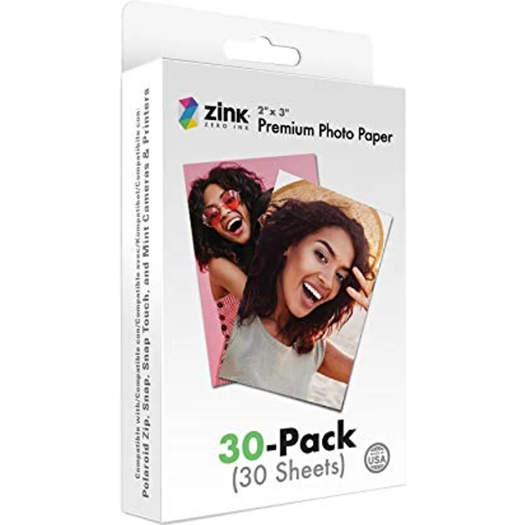 Zink Premium-Fotopapier, 5,1 x 7,6 cm, kompatibel mit Polaroid Snap, Snap Touch, Zip und Mint-Kameras und Druckern – Bild 1