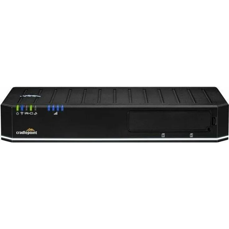 Cradlepoint E300 4G Router, Wi-Fi 6, bis zu 1,2 Gbit/s, Dual-Band, 5 RJ45-Anschlüsse, schwarz