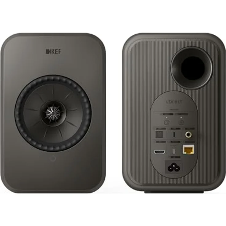 KEF LSX II LT kabellose Regallautsprecher, Graphite Grey | Musik | TV & Home Entertainment | Gaming | HDMI-ARC | USB-C | Bluetooth | AirPlay 2 | Chromecast | Spotify – Bild 2