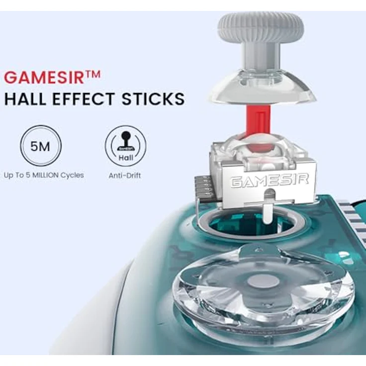 Gamesir X3 Pro, Gaming Controller für Android und iOS, mit Hall-Effekt-Analogsticks, ergonomischem Design und integrierter Kühlung, Blau – Bild 3