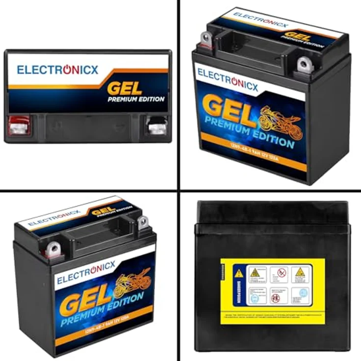 Electronicx GEL-12N9-4B-1 GEL Batterie 9Ah 12V, wartungsfrei, auslaufsicher, vibrationsfest für Motorrad, Roller, Quad und ATV – Bild 9