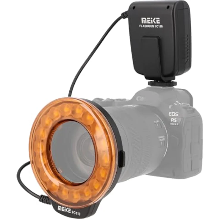 Makro Ringblitz Ringleuchte für Canon EOS DSLR Kameras von Meike – Bild 4