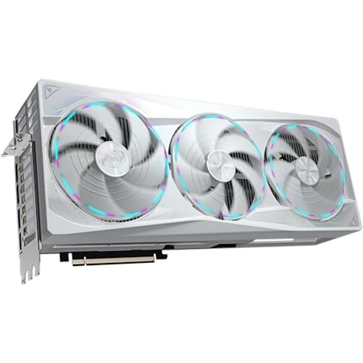 Gigabyte AORUS GeForce RTX 5090 Stealth Ice 32G Grafikkarte - 32GB GDDR7, 512bit, PCI-E 5.0, 2655MHz, weiß, DLSS 4, WINDFORCE-Kühlsystem, RGB Halo-Beleuchtung – Bild 5