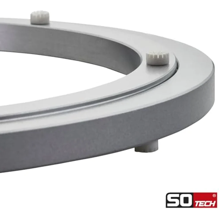 Aluminium Drehkranz silber Ø 300 mm belastbar bis 60 kg, Drehring robust, kugelgelagert, rostfrei Drehteller für Drehtisch, Ausstellungen und Maschinenbau – Bild 2