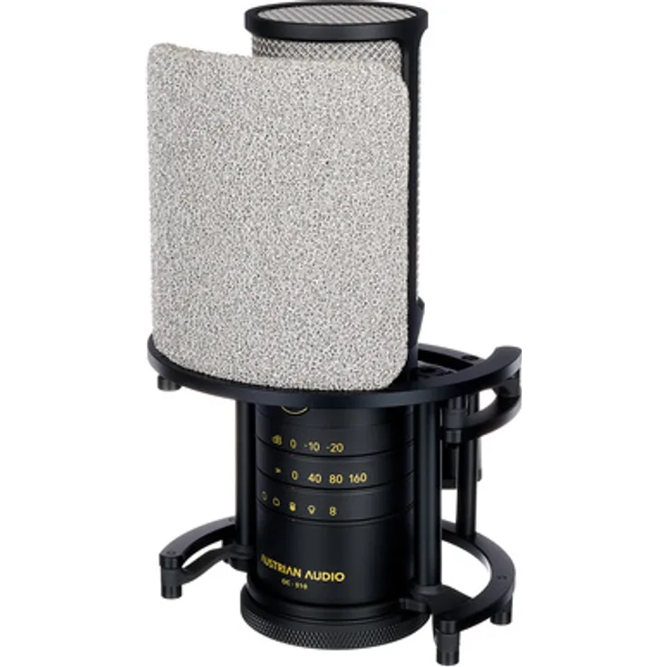 Austrian Audio OC-S10 Studio Set, Kondensator-Großmembranmikrofon mit wechselbaren Richtcharakteristiken und niedrigem Eigenrauschen, inkl. elastischer Aufhängung und Pop Filter