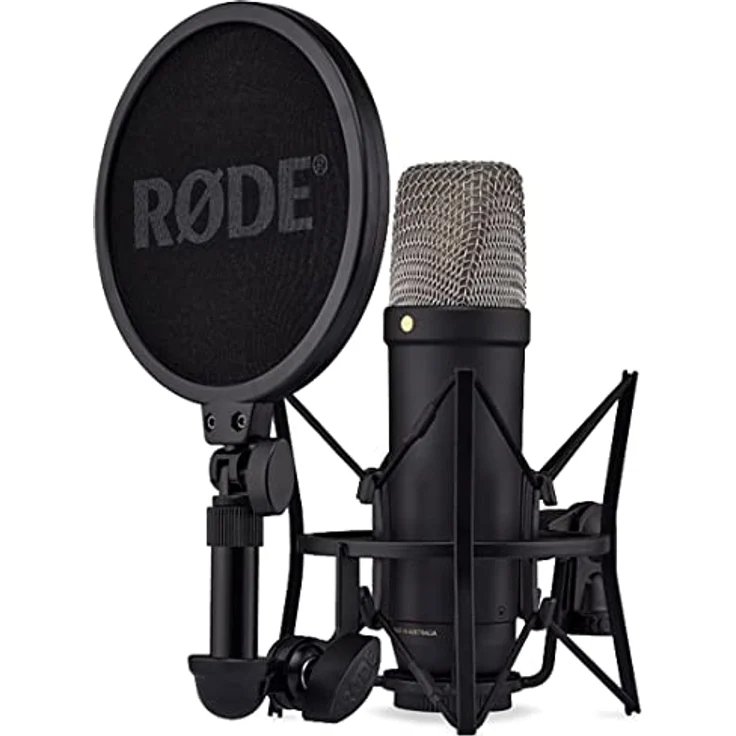 Rode NT1 5th Generation XLR USB Studio-Mikrofon Schwarz + keepdrum MS138 WH Mikrofonarm – Bild 2