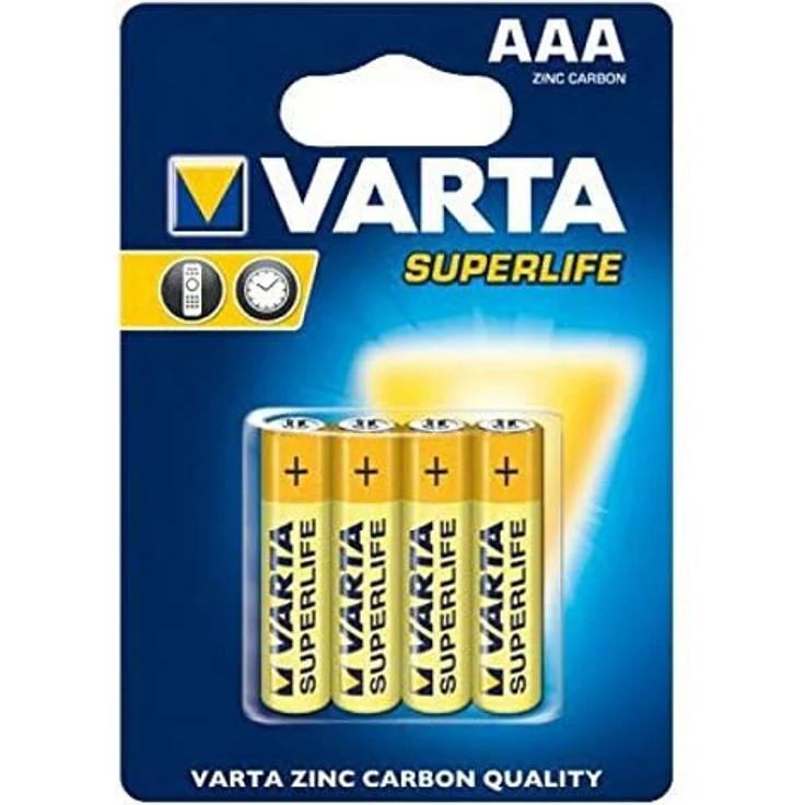 Varta Superlife AAA Batterie (Zink-Kohle, 4er Blister, Niedrigstrom-Geräte, einfache Anwendungen wie Fernbedieungen, Wanduhren und Wecker) – Bild 3