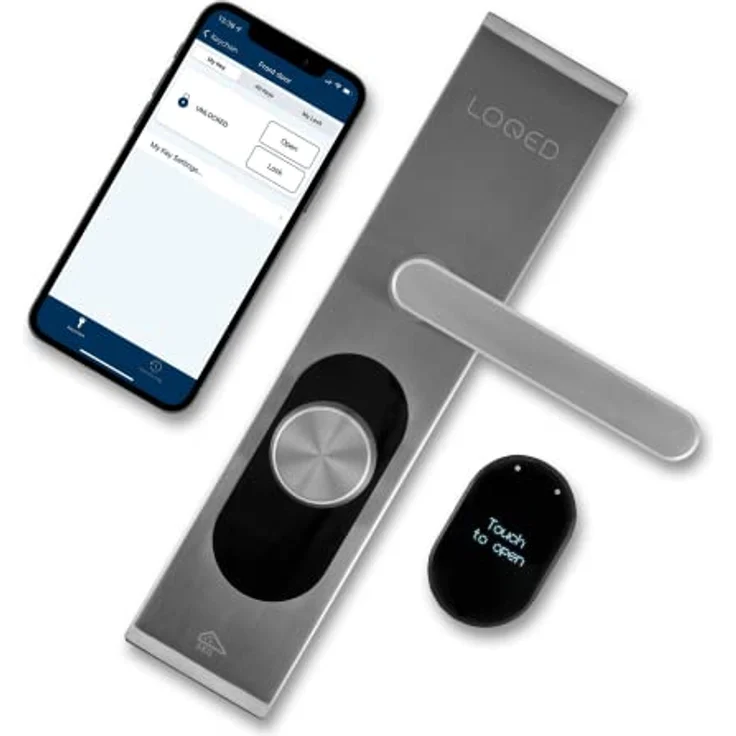 LOQED Smart Home Türschloss - Elektronisches Türschloss Haustür - 256 bit Verschlüsselung - Smart Lock Türschloss Elektrisch mit Fingerdruck Öffnen + Smartphone App - Smartes Türschloss Elektrisch – Bild 1