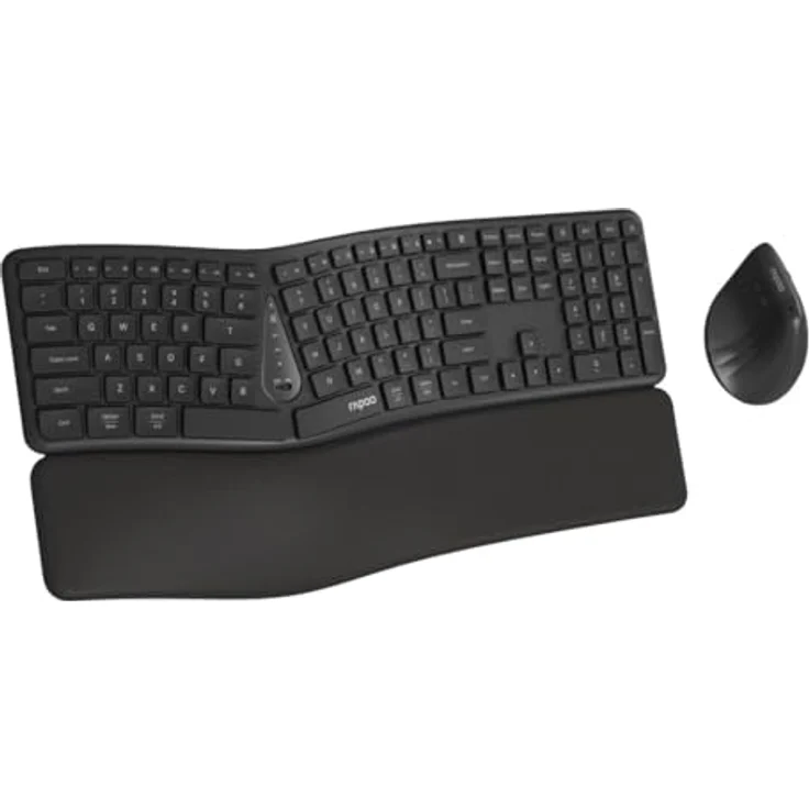RAPOO 8810ME KOMBO, kabelloses Tastatur- und Mausset mit Multi-Modus-Verbindung, 1600 DPI, grau – Bild 3