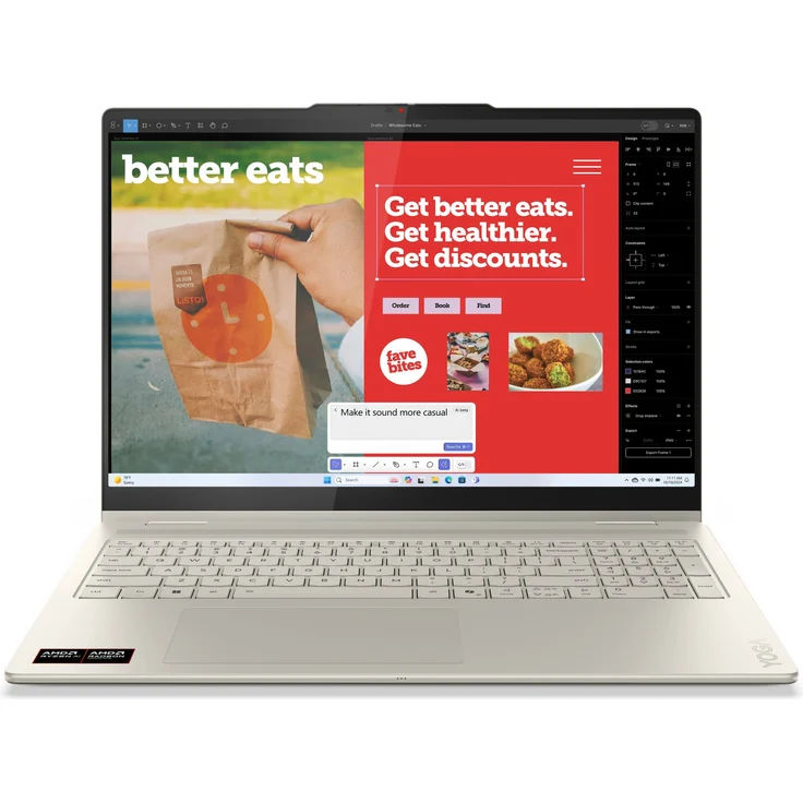 Lenovo Yoga 7 16AKP10, 2K Ultra HD Notebook mit 16 GB RAM, 1 TB SSD, 40,6 cm (16 Zoll), AMD Ryzen 7, Windows 11 Home, Versandkostenfrei