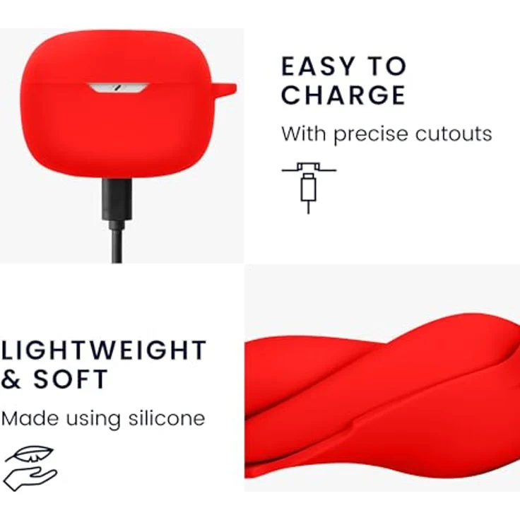 kwmobile Hülle kompatibel mit JBL Wave Beam - TPU Silikon Cover - Schutzhülle in Rot – Bild 4