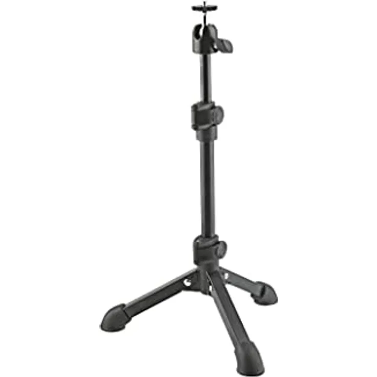 K&M 19782 Kamera-TischStativ Schwarz aus Stahl - mit Dreifuß, 360° Drehung, 90° Neigung - flexibel und stabil