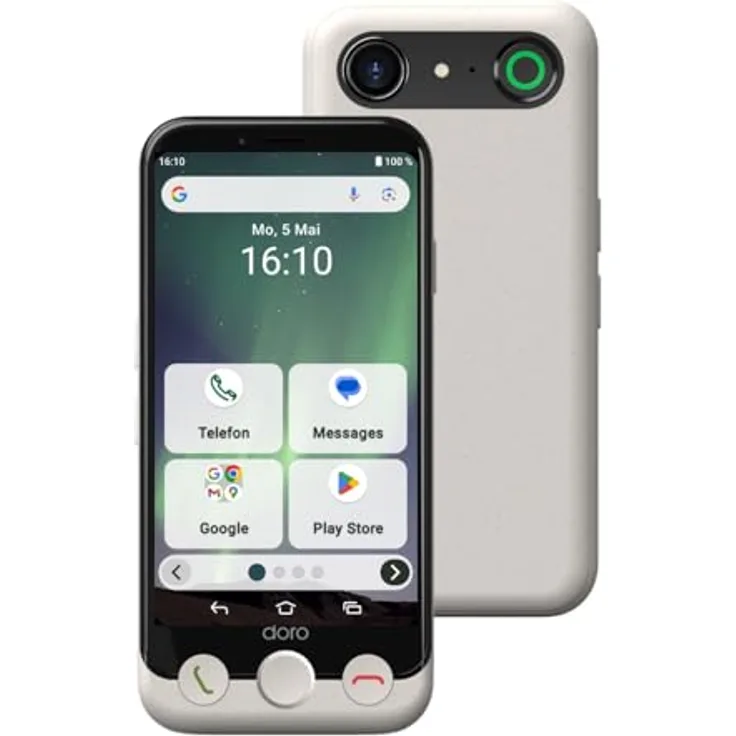 DORO Aurora A10, Smartphone mit 64 GB Speicher, Dual SIM, Bone