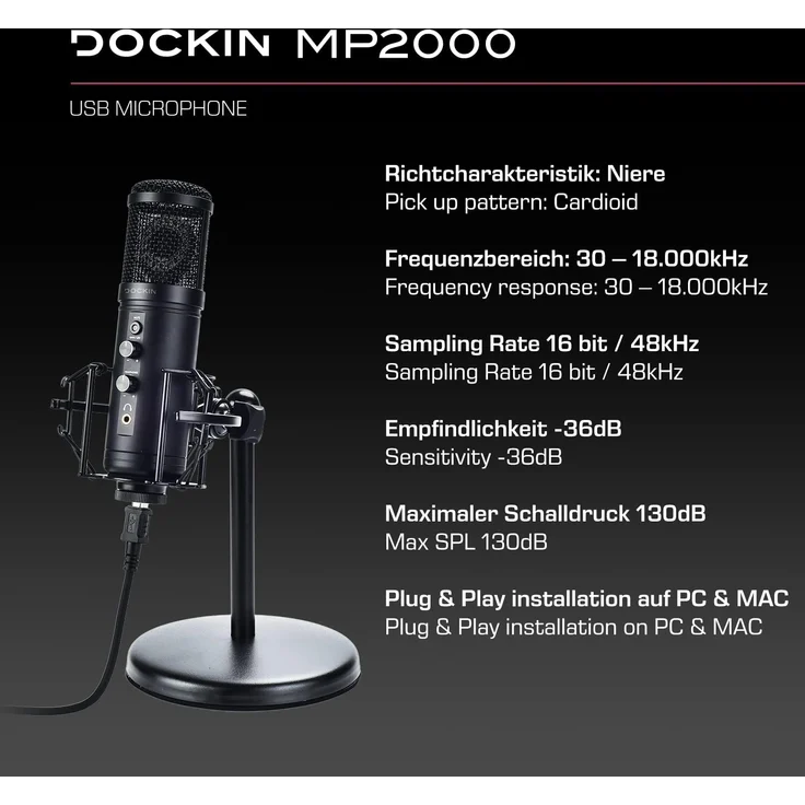 DOCKIN MP2000 Studio-Mikrofon – Bild 2