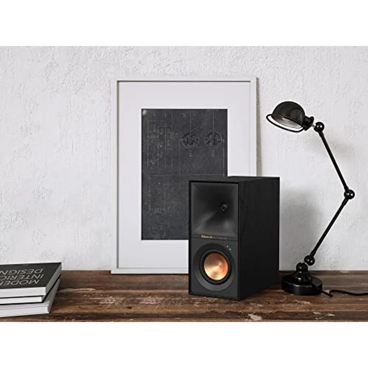 Klipsch R-40PM EUA-betriebene Lautsprecher, Schwarz - Breite Klangbühne, integrierter Phono-Vorverstärker, dynamischer Bass-EQ - Preisvergleich – Bild 5