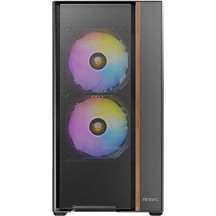 Antec FLUX Rear Midi Tower PC Gehäuse, ATX/Micro-ATX/ITX, schwarz, mit RGB-Beleuchtung und verbessertem Kabelmanagement – Bild 26