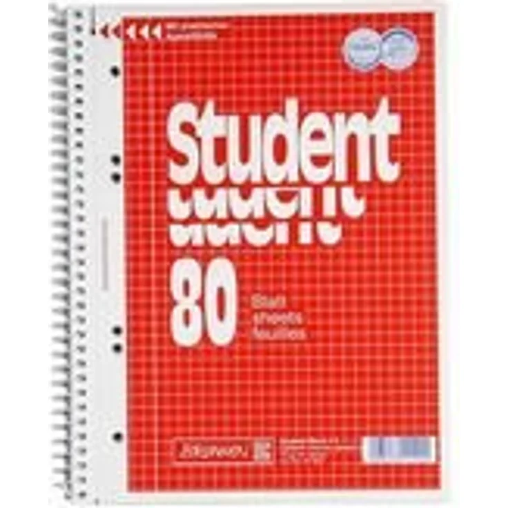Brunnen Collegeblock Student 1067952, A5, Innenrand, 70 g/m², 80 Blatt, kariert – Bild 2