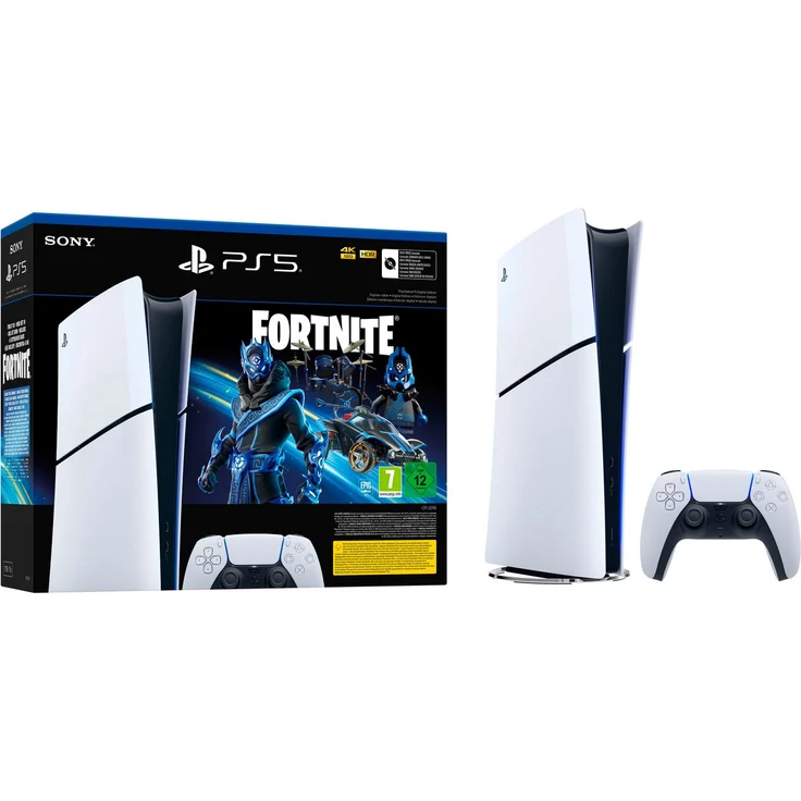 PlayStation 5 Digital Edition (Slim) – Fortnite Cobalt Star Bundle 1TB, Konsolen mit ultraschneller SSD und haptischem Feedback – Bild 1