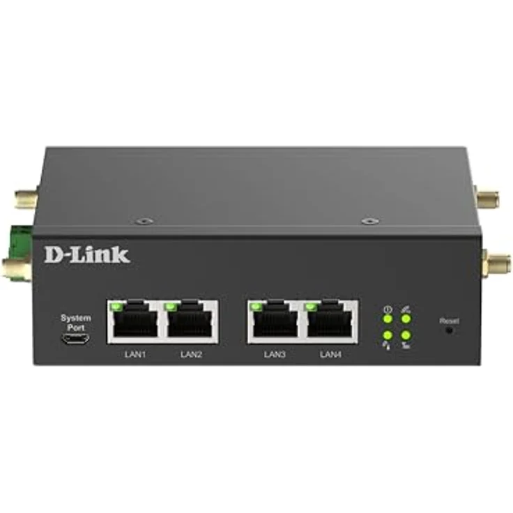 D-Link DWM-314-G, Industrieller 5G M2M Router mit Dual-Mode, vier Gigabit-Ethernet-Ports, schwarz – Bild 1