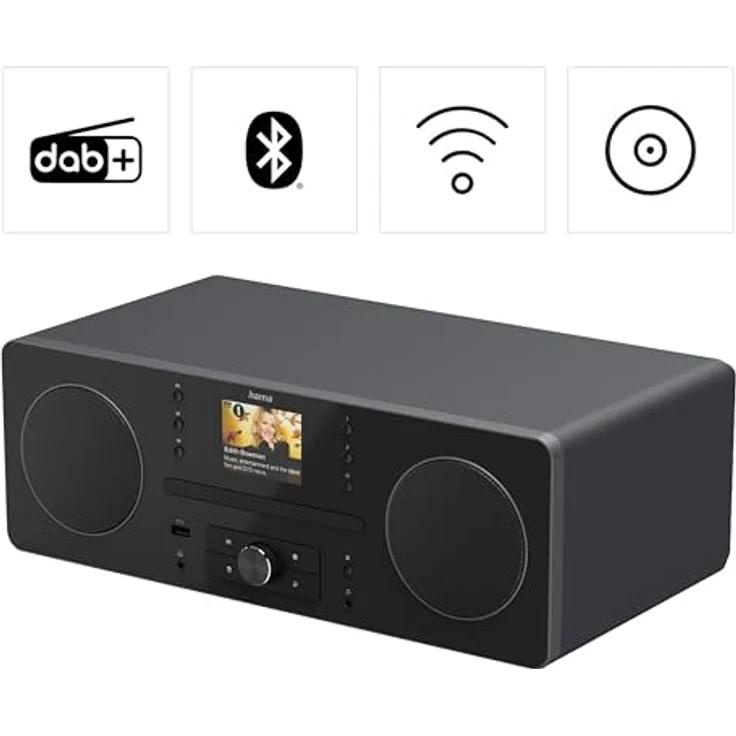 Hama DIR1570CBT (DAB, DAB+, FM, Bluetooth), Radio, Schwarz – Bild 2